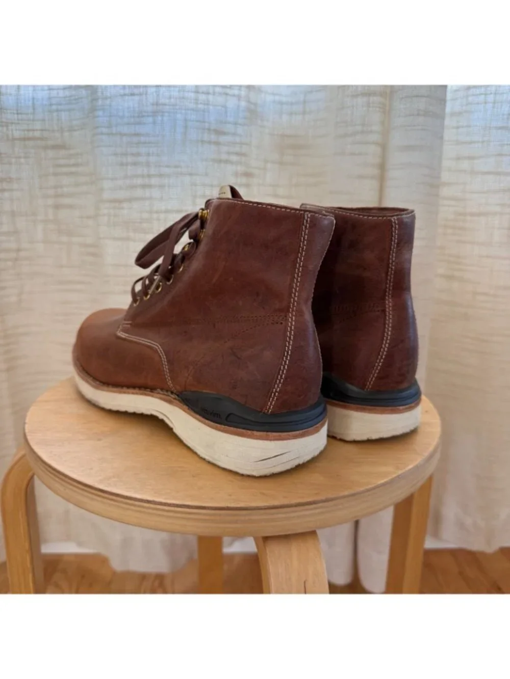 Visvim Virgil Folk 118202002006 Brown Leather Boots Size 10